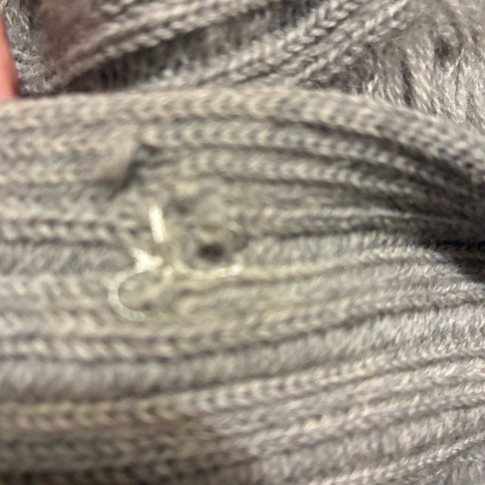 Vintage 1960s Lana Handloomed Wool Cape Shawl Austria Gray Knit Shawl S-L Rare! - Picture 9 of 10